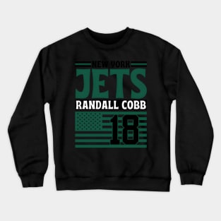 New York Jets Cobb 18 American Flag Football Crewneck Sweatshirt